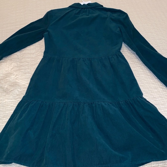 NWT - J. Crew Deep Green Long Sleeve Corduroy Shirtdress - Picture 6 of 6